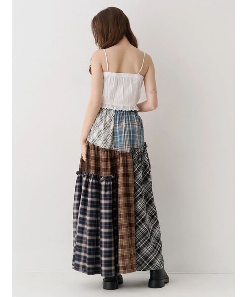 EVRIS(エヴリス)の「チェックドッキングロングスカート(スカート・レディース・ピンク/ブルー・FREE)」の15枚目の写真