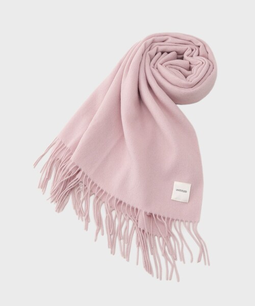 UNTITLED(アンタイトル)の「【ウォッシャブル】ウールカシミヤストール(ストール/ショール・レディース・ピンク/オフホワイト/ライトブルー・99)」の5枚目の写真