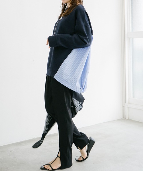 Emma Taylor（エマテイラー）の「ライトダンボールドッキングバルーンプルオーバー（Tシャツ/カットソー・レディース・ネイビー/ホワイト/ブラック・FREE）」の13枚目の写真