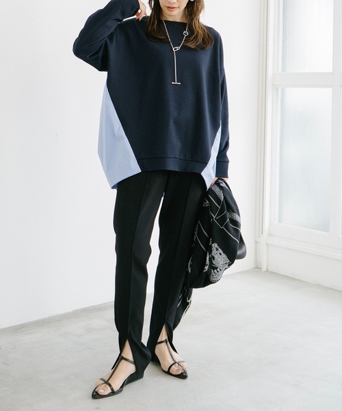Emma Taylor（エマテイラー）の「ライトダンボールドッキングバルーンプルオーバー（Tシャツ/カットソー・レディース・ネイビー/ホワイト/ブラック・FREE）」の15枚目の写真