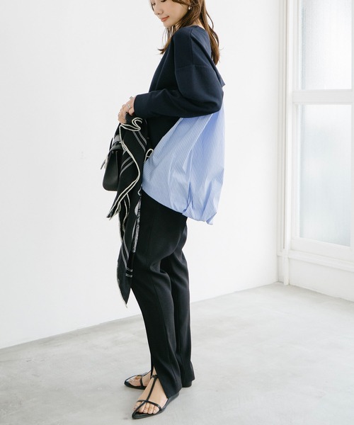 Emma Taylor（エマテイラー）の「ライトダンボールドッキングバルーンプルオーバー（Tシャツ/カットソー・レディース・ネイビー/ホワイト/ブラック・FREE）」の16枚目の写真