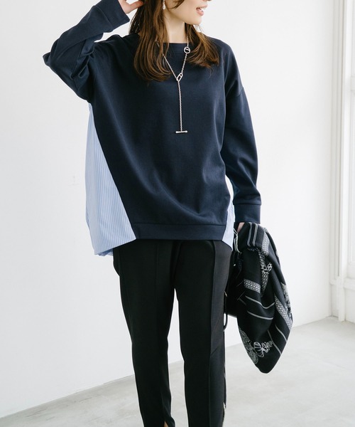 Emma Taylor（エマテイラー）の「ライトダンボールドッキングバルーンプルオーバー（Tシャツ/カットソー・レディース・ネイビー/ホワイト/ブラック・FREE）」の12枚目の写真