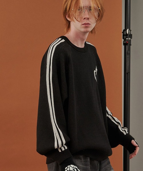 SeeSew(シーソー)の「【UNISEX】LINE KNIT PULLOVER/ラインニットプルオーバー(ニット/セーター・メンズ・アイボリー/ブラック・M/L)」の13枚目の写真