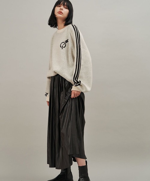 SeeSew(シーソー)の「【UNISEX】LINE KNIT PULLOVER/ラインニットプルオーバー(ニット/セーター・メンズ・アイボリー/ブラック・M/L)」の3枚目の写真