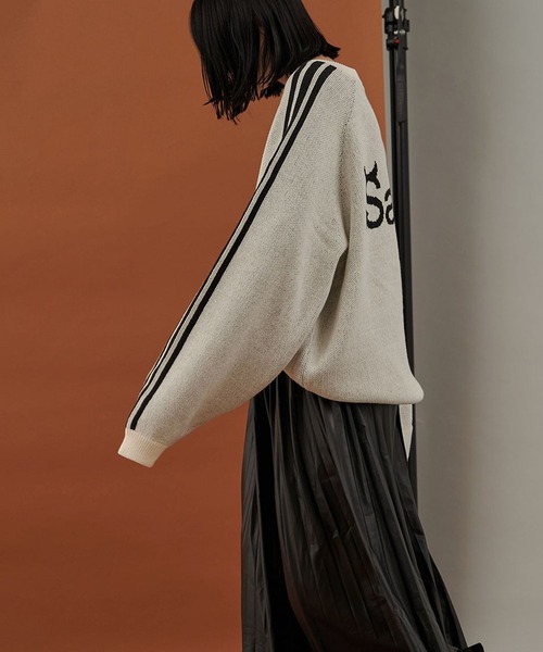 SeeSew(シーソー)の「【UNISEX】LINE KNIT PULLOVER/ラインニットプルオーバー(ニット/セーター・メンズ・アイボリー/ブラック・M/L)」の7枚目の写真