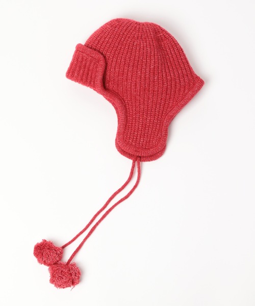 LOWRYS FARM（ローリーズファーム）の「ポンポンニットワッチ　 607280（ニットキャップ/ビーニー・キッズ・ブラック/レッド・FREE）」の6枚目の写真