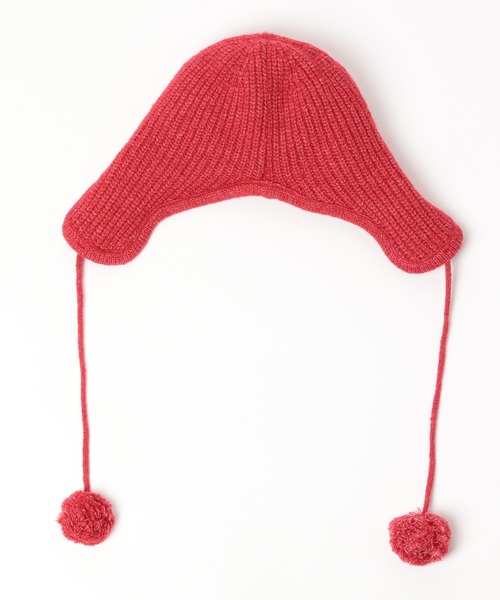 LOWRYS FARM（ローリーズファーム）の「ポンポンニットワッチ　 607280（ニットキャップ/ビーニー・キッズ・ブラック/レッド・FREE）」の7枚目の写真