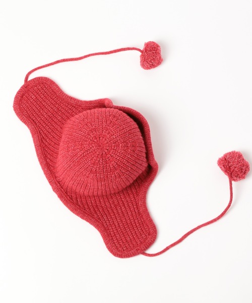 LOWRYS FARM（ローリーズファーム）の「ポンポンニットワッチ　 607280（ニットキャップ/ビーニー・キッズ・ブラック/レッド・FREE）」の8枚目の写真