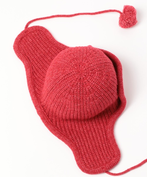 LOWRYS FARM（ローリーズファーム）の「ポンポンニットワッチ　 607280（ニットキャップ/ビーニー・キッズ・ブラック/レッド・FREE）」の9枚目の写真