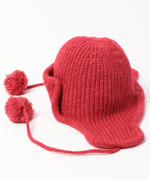 LOWRYS FARM（ローリーズファーム）の「ポンポンニットワッチ　 607280（ニットキャップ/ビーニー・キッズ・ブラック/レッド・FREE）」の12枚目の写真