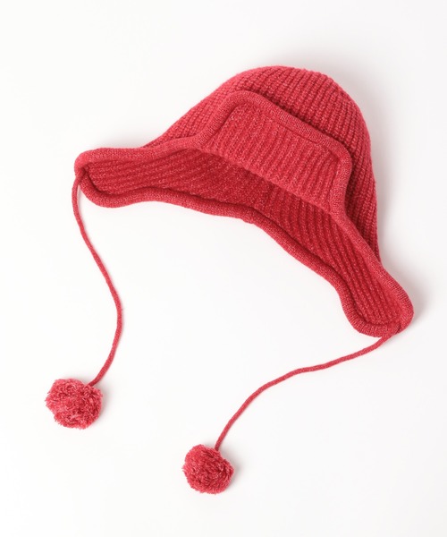 LOWRYS FARM（ローリーズファーム）の「ポンポンニットワッチ　 607280（ニットキャップ/ビーニー・キッズ・ブラック/レッド・FREE）」の14枚目の写真