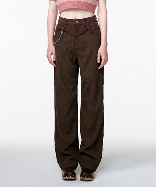 ETMON(エトモン)の「Corduroy Mix Pants Brown(その他パンツ・レディース・その他・MEDIUM/LARGE)」の1枚目の写真