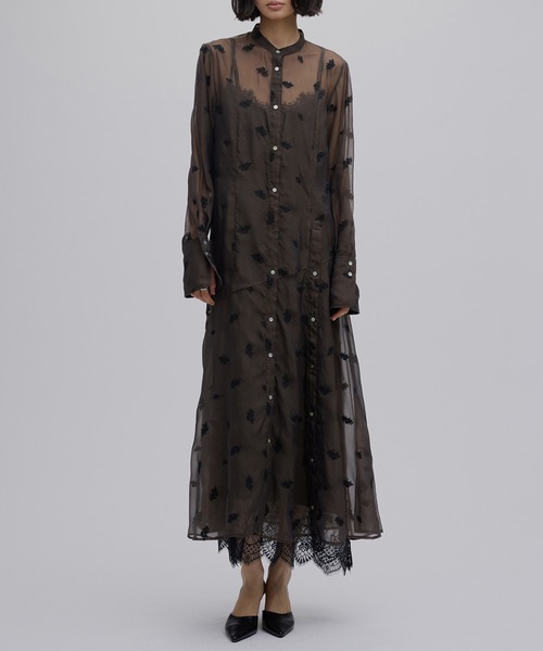 DOT FLOWER VEIL DRESS