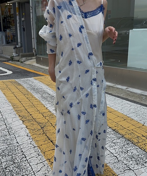 Ameri（アメリ）の「DOT FLOWER VEIL DRESS（ワンピース）」 - WEAR