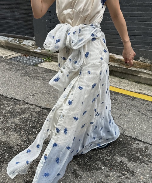 Ameri（アメリ）の「DOT FLOWER VEIL DRESS（ワンピース）」 - WEAR