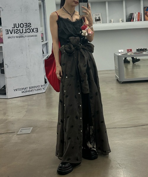 Ameri（アメリ）の「DOT FLOWER VEIL DRESS（ワンピース）」 - WEAR