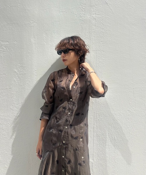 Ameri（アメリ）の「DOT FLOWER VEIL DRESS（ワンピース）」 - WEAR