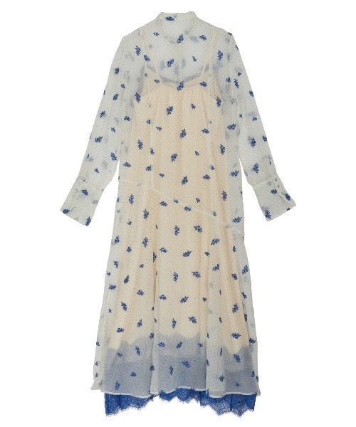 完売品　DOT FLOWER VEIL DRESS ameri onepiece DOT FLOWER VEIL DRESS（ワンピース）｜Ameri（アメリ）のファッション