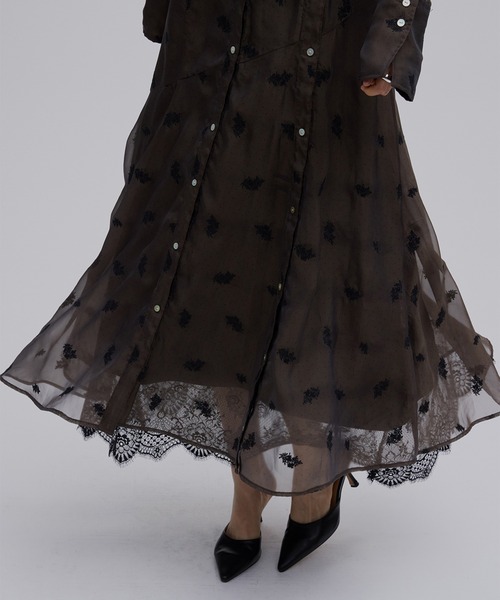 DOT FLOWER VEIL DRESS（ワンピース）｜Ameri（アメリ）のファッション