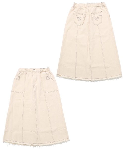 KRIFF MAYER Lady's Collection（クリフメイヤーレディースコレクション）の「【綿100％】デニムウエスタンスカート（デニムスカート・レディース・ライトブルー/ストライプ/ダークブルー/アイボリー・LARGE/MEDIUM）」の11枚目の写真