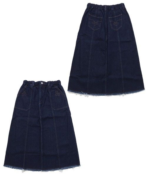 KRIFF MAYER Lady's Collection（クリフメイヤーレディースコレクション）の「【綿100％】デニムウエスタンスカート（デニムスカート・レディース・ライトブルー/ストライプ/ダークブルー/アイボリー・LARGE/MEDIUM）」の12枚目の写真