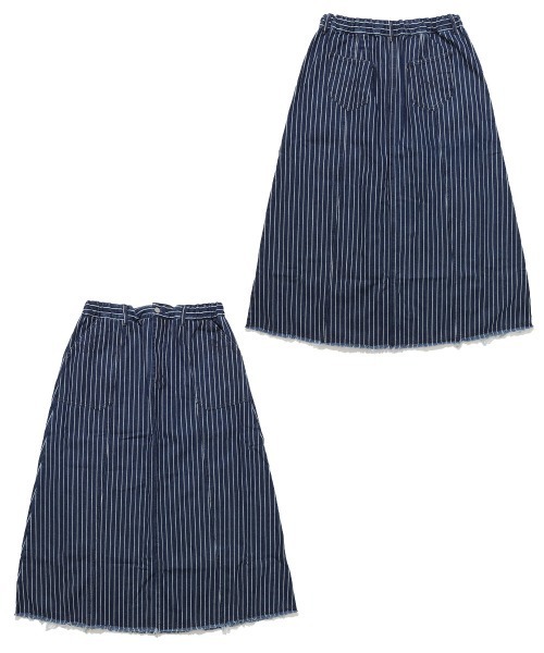 KRIFF MAYER Lady's Collection（クリフメイヤーレディースコレクション）の「【綿100％】デニムウエスタンスカート（デニムスカート・レディース・ライトブルー/ストライプ/ダークブルー/アイボリー・LARGE/MEDIUM）」の14枚目の写真