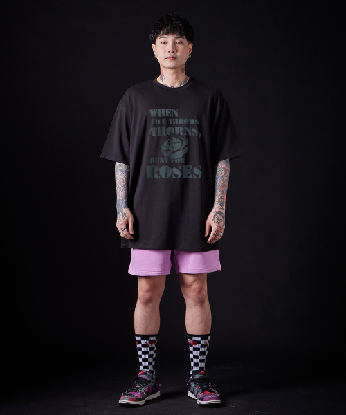 ASTRAL PROJECTION(アストラルプロジェクション)の「ローズスーピマコットンラウンドネック半袖Tシャツ_ブラック(Tシャツ/カットソー・メンズ・その他・LARGE/MEDIUM/X-LARGE)」の3枚目の写真