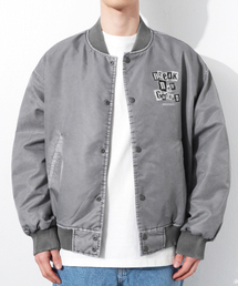 QT8 GARMENTS（キューティーエイトガーメント）の「TL Pigment Stadium Jacket (Grey)（スタジャン）」