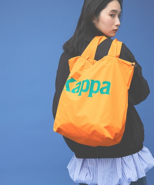 Kappa(カッパ)の「≪Kappa×and ST ウェルネスクラブ≫Kappa配色ロゴ トートバッグ(トートバッグ・レディース・オレンジ/グリーン/ピンク/ブラック/ブルー・FREE)」の5枚目の写真