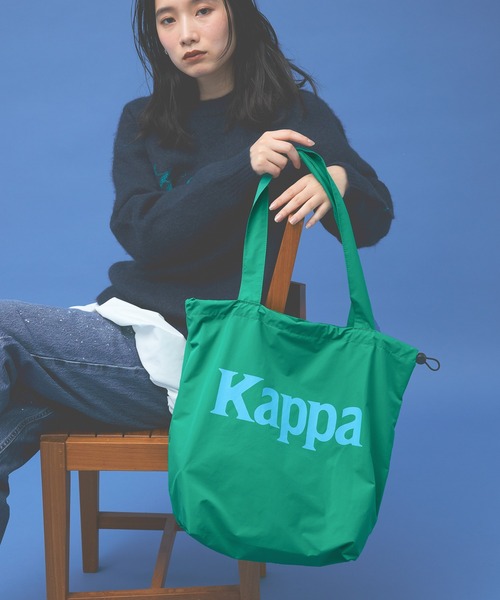 Kappa(カッパ)の「≪Kappa×and ST ウェルネスクラブ≫Kappa配色ロゴ トートバッグ(トートバッグ・レディース・オレンジ/グリーン/ピンク/ブラック/ブルー・FREE)」の2枚目の写真