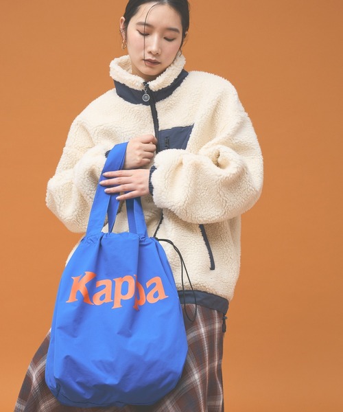 Kappa(カッパ)の「≪Kappa×and ST ウェルネスクラブ≫Kappa配色ロゴ トートバッグ(トートバッグ・レディース・オレンジ/グリーン/ピンク/ブラック/ブルー・FREE)」の20枚目の写真