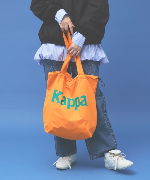 Kappa(カッパ)の「≪Kappa×and ST ウェルネスクラブ≫Kappa配色ロゴ トートバッグ(トートバッグ・レディース・オレンジ/グリーン/ピンク/ブラック/ブルー・FREE)」の16枚目の写真