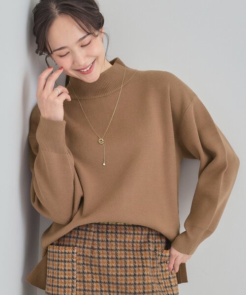 SHOO・LA・RUE（シューラルー）の「【洗濯機可/S-LL】もちもちハイネックニット（ニット/セーター・レディース・ブラック/ブラウン系/ブルー系その他/オレンジ/イエロー/オフホワイト・01/04/02/03）」の3枚目の写真