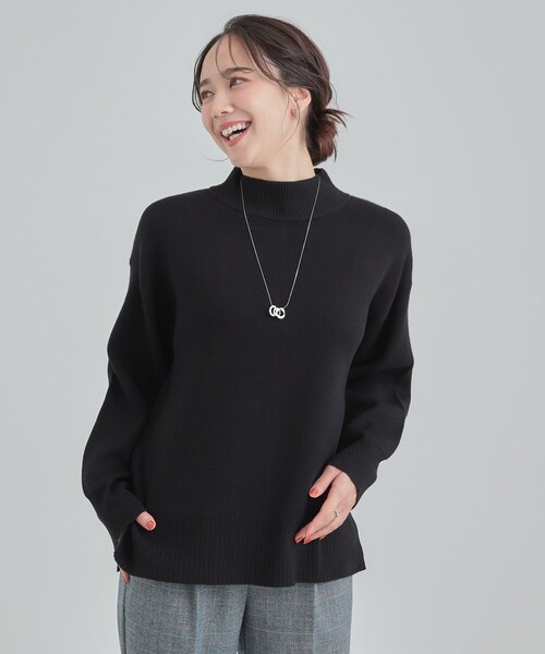 SHOO・LA・RUE（シューラルー）の「【洗濯機可/S-LL】もちもちハイネックニット（ニット/セーター・レディース・ブラック/ブラウン系/ブルー系その他/オレンジ/イエロー/オフホワイト・01/04/02/03）」の11枚目の写真