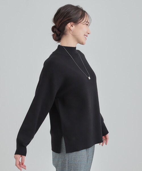 SHOO・LA・RUE（シューラルー）の「【洗濯機可/S-LL】もちもちハイネックニット（ニット/セーター・レディース・ブラック/ブラウン系/ブルー系その他/オレンジ/イエロー/オフホワイト・01/04/02/03）」の12枚目の写真