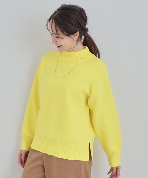 SHOO・LA・RUE（シューラルー）の「【洗濯機可/S-LL】もちもちハイネックニット（ニット/セーター・レディース・ブラック/ブラウン系/ブルー系その他/オレンジ/イエロー/オフホワイト・01/04/02/03）」の16枚目の写真