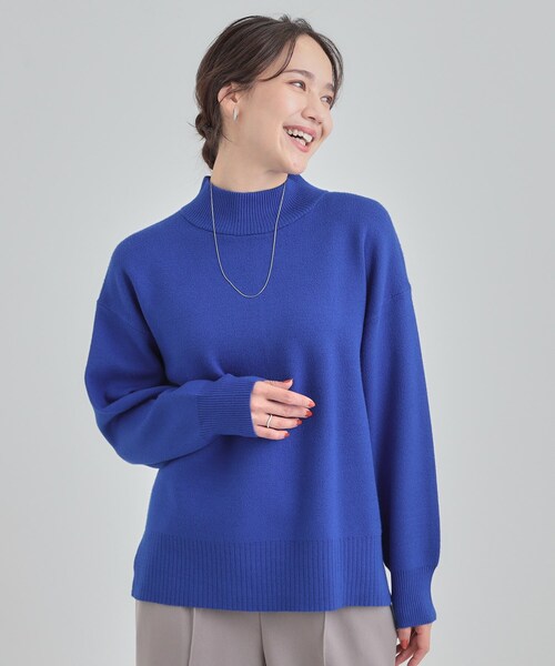 SHOO・LA・RUE（シューラルー）の「【洗濯機可/S-LL】もちもちハイネックニット（ニット/セーター・レディース・ブラック/ブラウン系/ブルー系その他/オレンジ/イエロー/オフホワイト・01/04/02/03）」の20枚目の写真