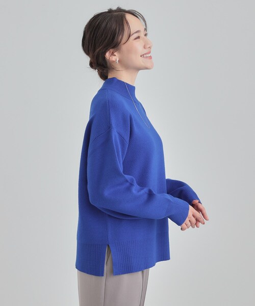 SHOO・LA・RUE（シューラルー）の「【洗濯機可/S-LL】もちもちハイネックニット（ニット/セーター・レディース・ブラック/ブラウン系/ブルー系その他/オレンジ/イエロー/オフホワイト・01/04/02/03）」の19枚目の写真