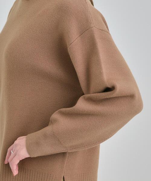 SHOO・LA・RUE（シューラルー）の「【洗濯機可/S-LL】もちもちハイネックニット（ニット/セーター・レディース・ブラック/ブラウン系/ブルー系その他/オレンジ/イエロー/オフホワイト・01/04/02/03）」の14枚目の写真