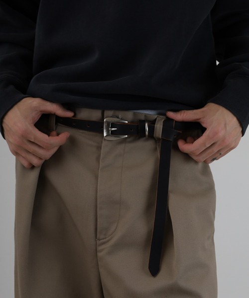 FUNALIVE（ファンアライブ）の「茶芯レザー ナローベルト（ベルト・メンズ・ブラック系/ブラック・FREE）」の9枚目の写真