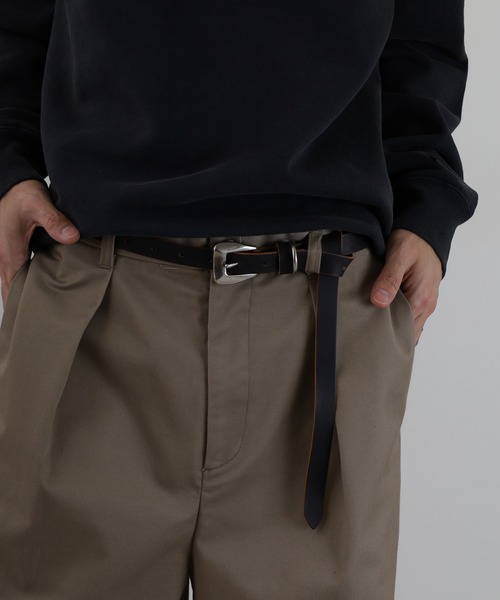 FUNALIVE（ファンアライブ）の「茶芯レザー ナローベルト（ベルト・メンズ・ブラック系/ブラック・FREE）」の10枚目の写真