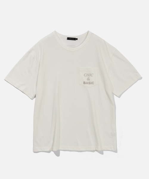 VASTIC(バスティック)の「ポケットピグメントTシャツ_ホワイト(Tシャツ/カットソー・メンズ・その他・LARGE/MEDIUM)」の2枚目の写真