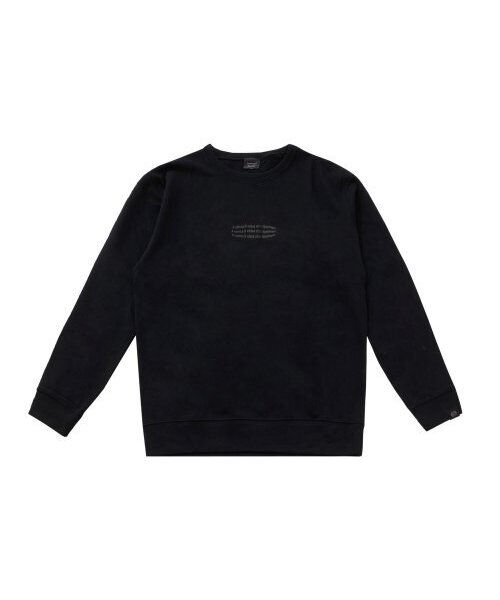 APOSTROPHE COMMA(アポストロフィコンマ)の「CONVEX センターロゴスウェットシャツ (ブラック/チャコール)(スウェット・レディース・ブラック・LARGE/MEDIUM)」の2枚目の写真