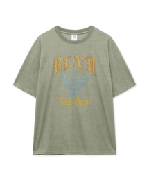 オーバーサイズ GARAGE ピグメント 半袖Tシャツ WASHED KHAKI
