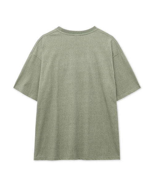 WEST GRAND BOULEVARD（ウエストグランドブルバード）の「オーバーサイズ GARAGE ピグメント 半袖Tシャツ WASHED KHAKI（Tシャツ/カットソー・メンズ・その他・MEDIUM/LARGE/X-LARGE）」の2枚目の写真