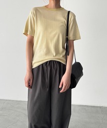 CANAL JEAN（キャナルジーン）の「Miller　パネルリブクルーネックTシャツ（Tシャツ/カットソー・レディース）」