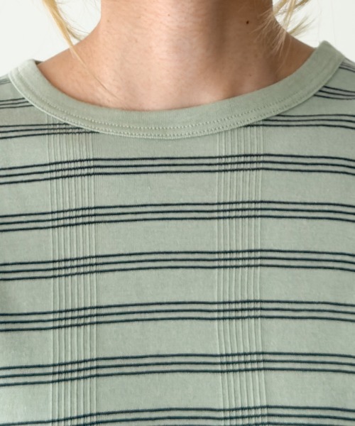 CANAL JEAN(キャナルジーン)の「Miller パネルリブクルーネックTシャツ(Tシャツ/カットソー・レディース・グレー/ミント/ホワイト/ブルー/イエロー・MEDIUM)」の9枚目の写真