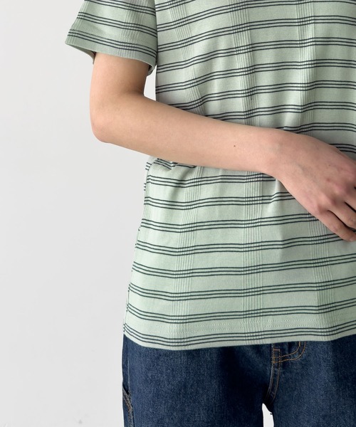 CANAL JEAN(キャナルジーン)の「Miller パネルリブクルーネックTシャツ(Tシャツ/カットソー・レディース・グレー/ミント/ホワイト/ブルー/イエロー・MEDIUM)」の10枚目の写真