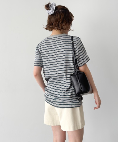 CANAL JEAN(キャナルジーン)の「Miller パネルリブクルーネックTシャツ(Tシャツ/カットソー・レディース・グレー/ミント/ホワイト/ブルー/イエロー・MEDIUM)」の18枚目の写真