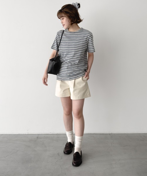 CANAL JEAN(キャナルジーン)の「Miller パネルリブクルーネックTシャツ(Tシャツ/カットソー・レディース・グレー/ミント/ホワイト/ブルー/イエロー・MEDIUM)」の19枚目の写真